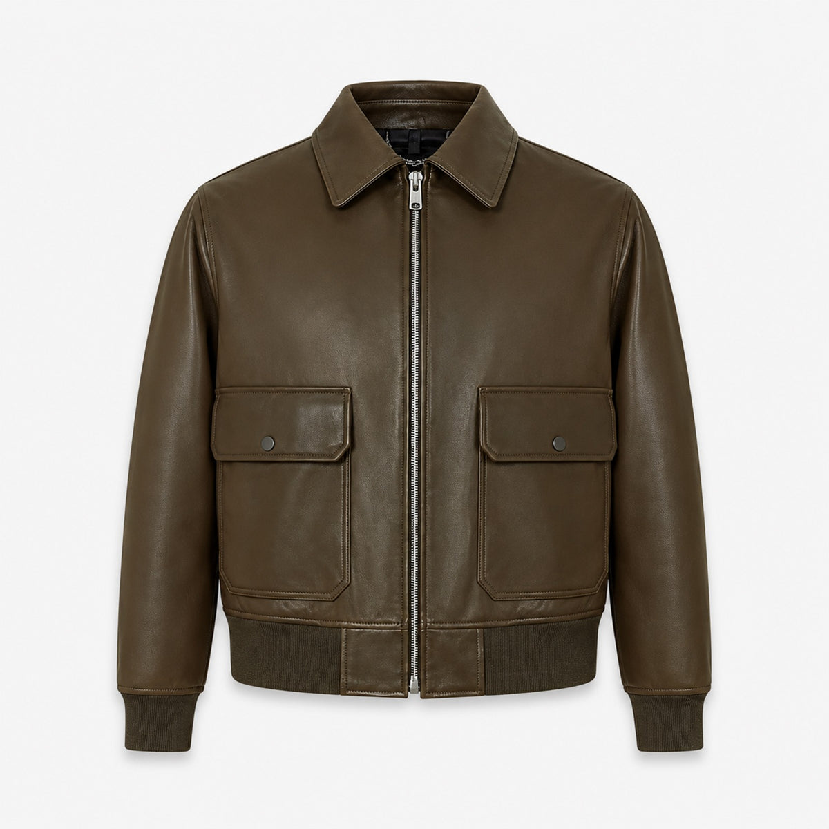 Mens Black Lambskin Leather Flight Bomber Jacket Classic Style Outfits - RXD Leather 00476 