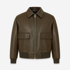 Mens Black Lambskin Leather Flight Bomber Jacket Classic Style Outfits - RXD Leather 00476 