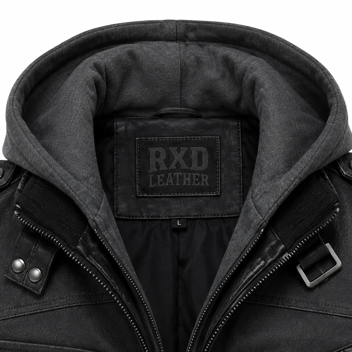 Men's black bomber with rib-knit cuffs – RXD Leather