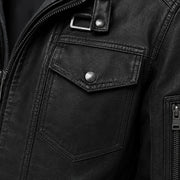 Men's distressed black bomber jacket styled – RXD Leather