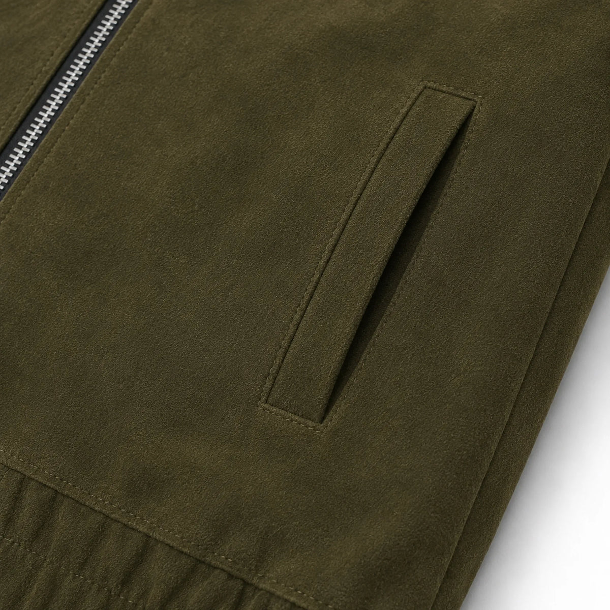 Men's suede cafe racer jacket back – RXD Leather