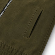 Men's suede cafe racer jacket back – RXD Leather