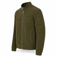 Men's Suede Leather Cafe Racer Jacket Modern Biker Style Jacket Coats - RXD Leather 00507