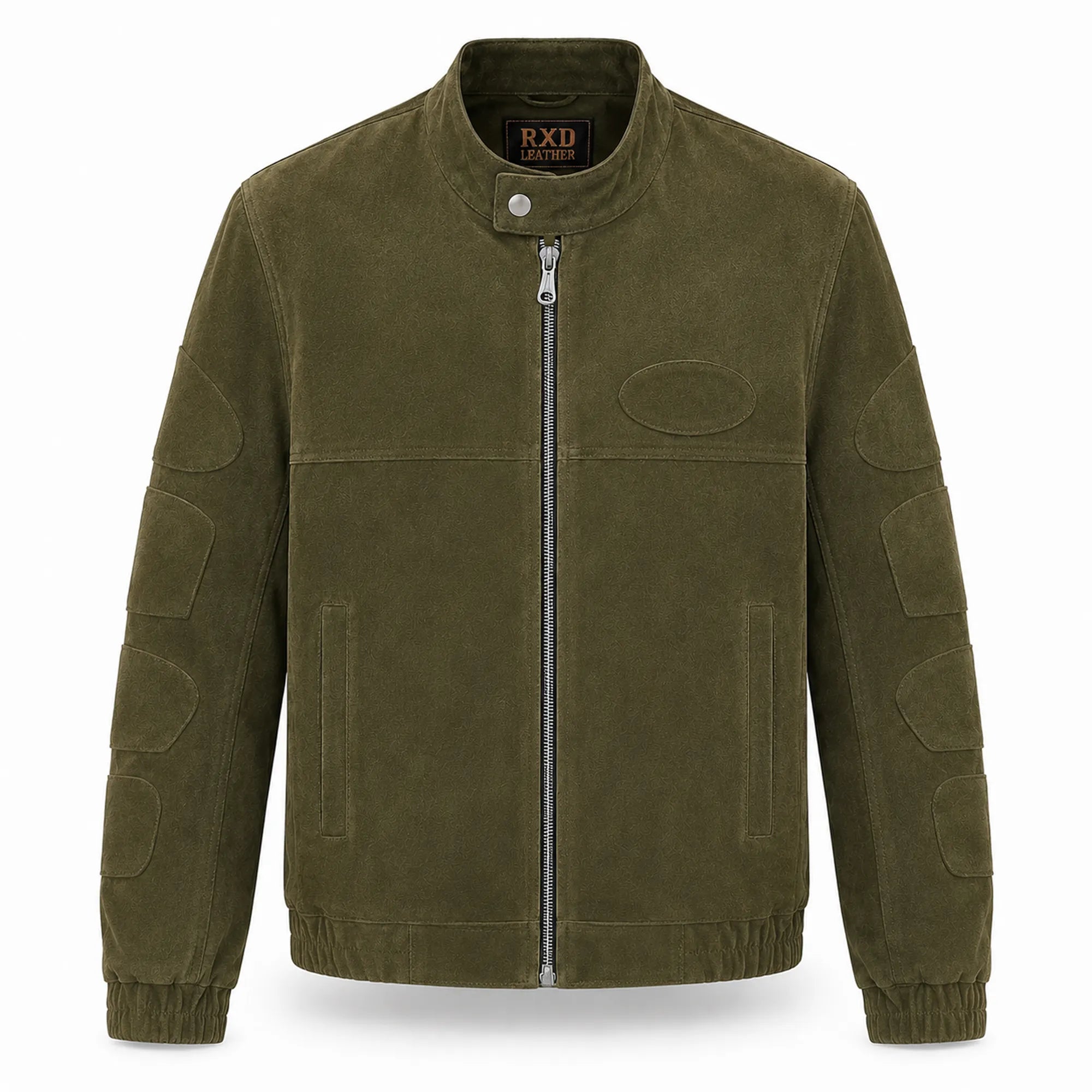 Men's Suede Leather Cafe Racer Jacket Modern Biker Style Jacket Coats - RXD Leather 00507