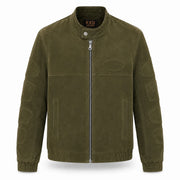 Men's suede leather cafe racer jacket – RXD Leather