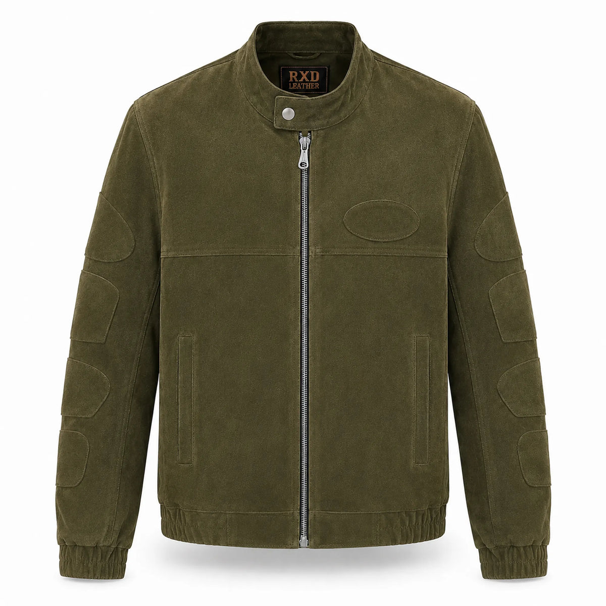 Men's Suede Leather Cafe Racer Jacket Modern Biker Style Jacket Coats - RXD Leather 00507