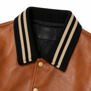 Men's leather varsity bomber jacket – RXD Leather