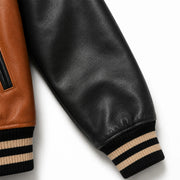 Men's two-tone letterman jacket styled – RXD Leather