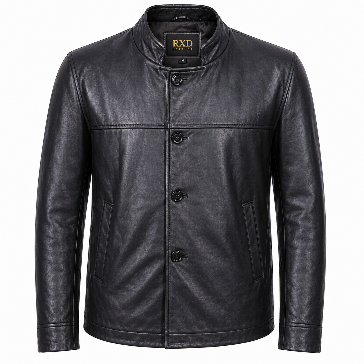 Men's brown 4 button classic leather jacket – RXD Leather
