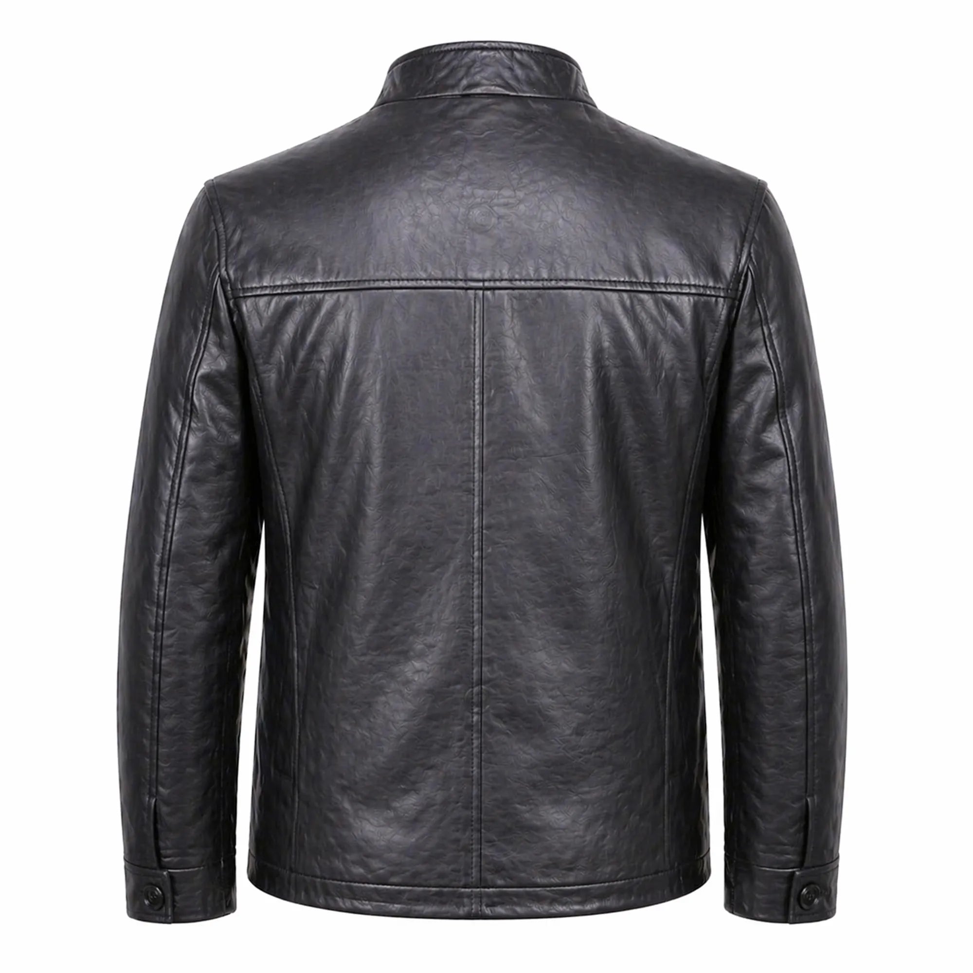 Men's classic brown button leather jacket – RXD Leather