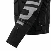Men's black grey X-Armor aviator jacket detail – RXD Leather