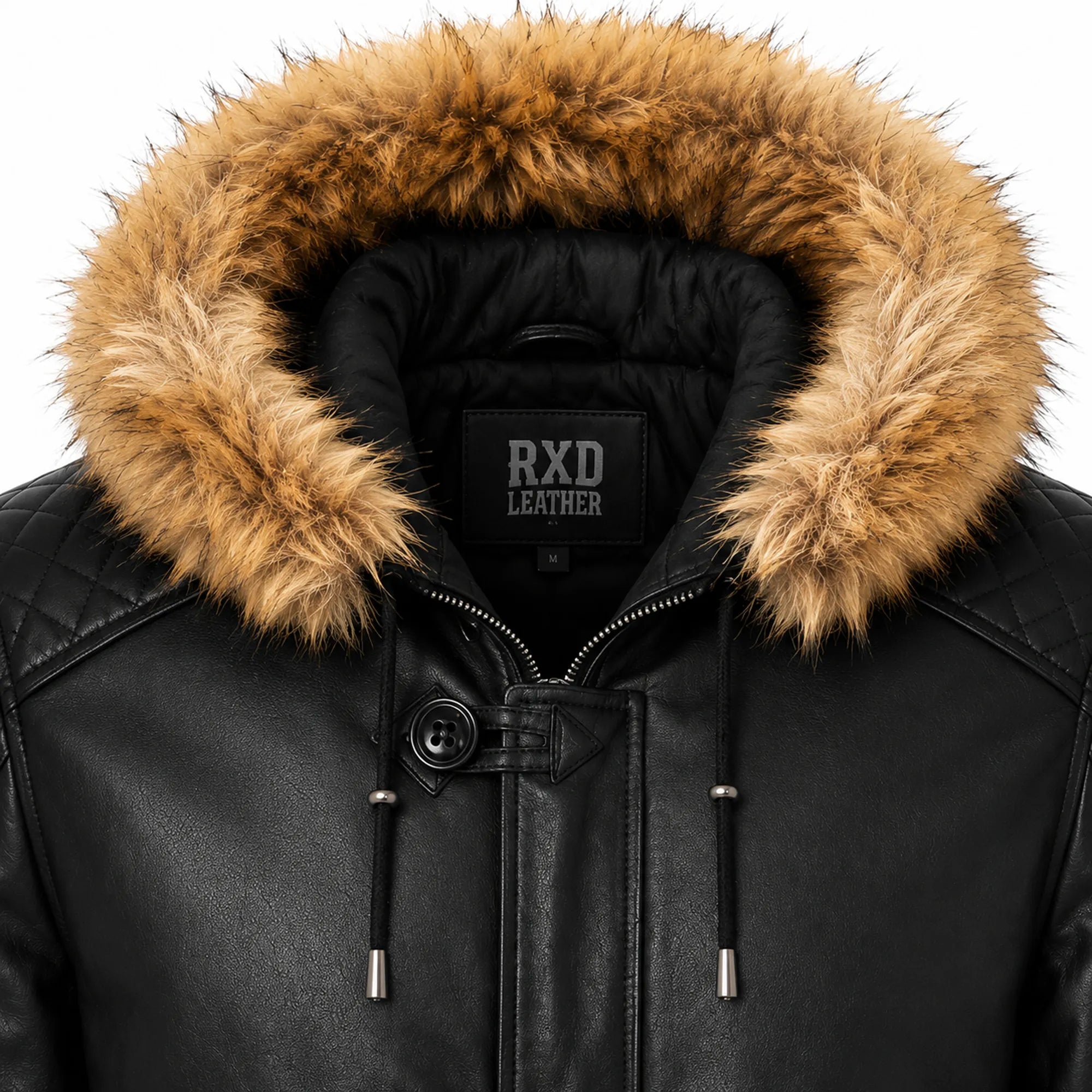 Men's black lamb leather jacket with rib cuffs – RXD Leather