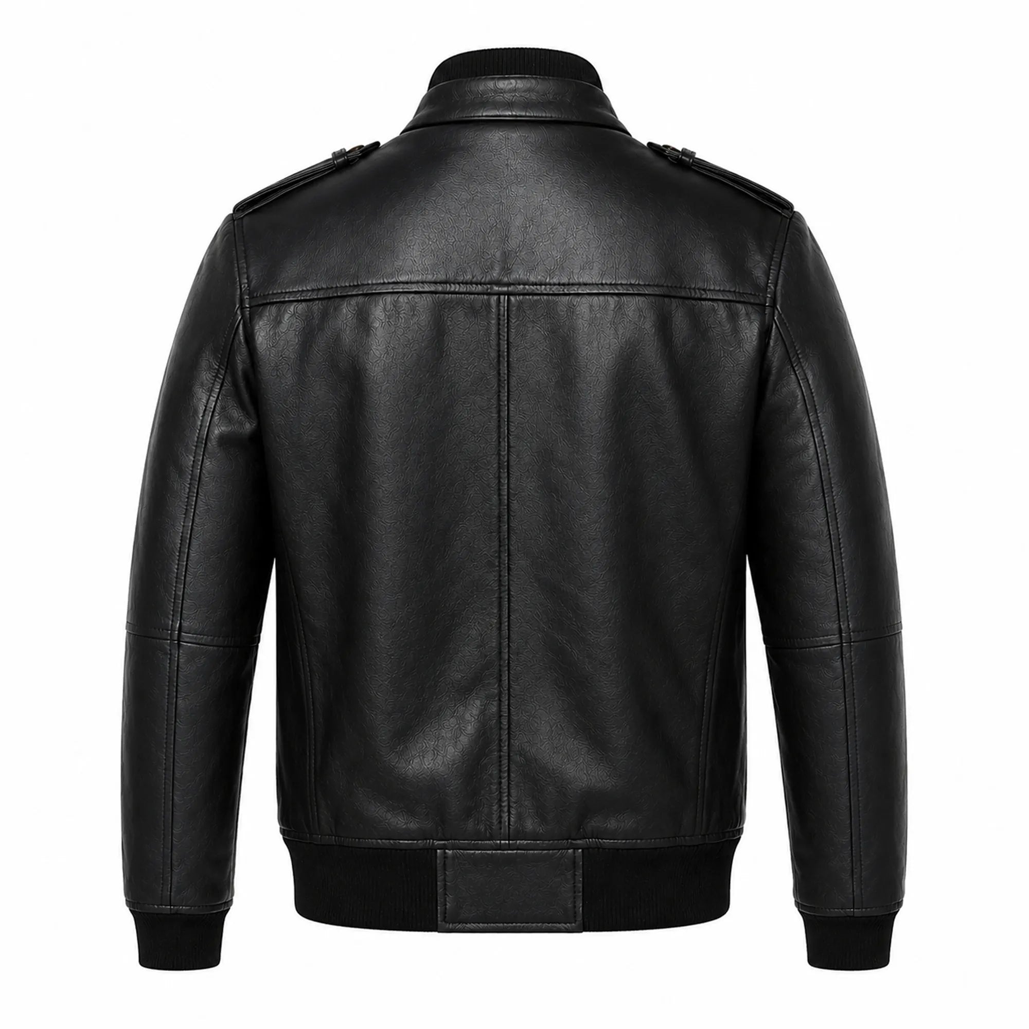 Men's black leather biker jacket with zip front – RXD Leather