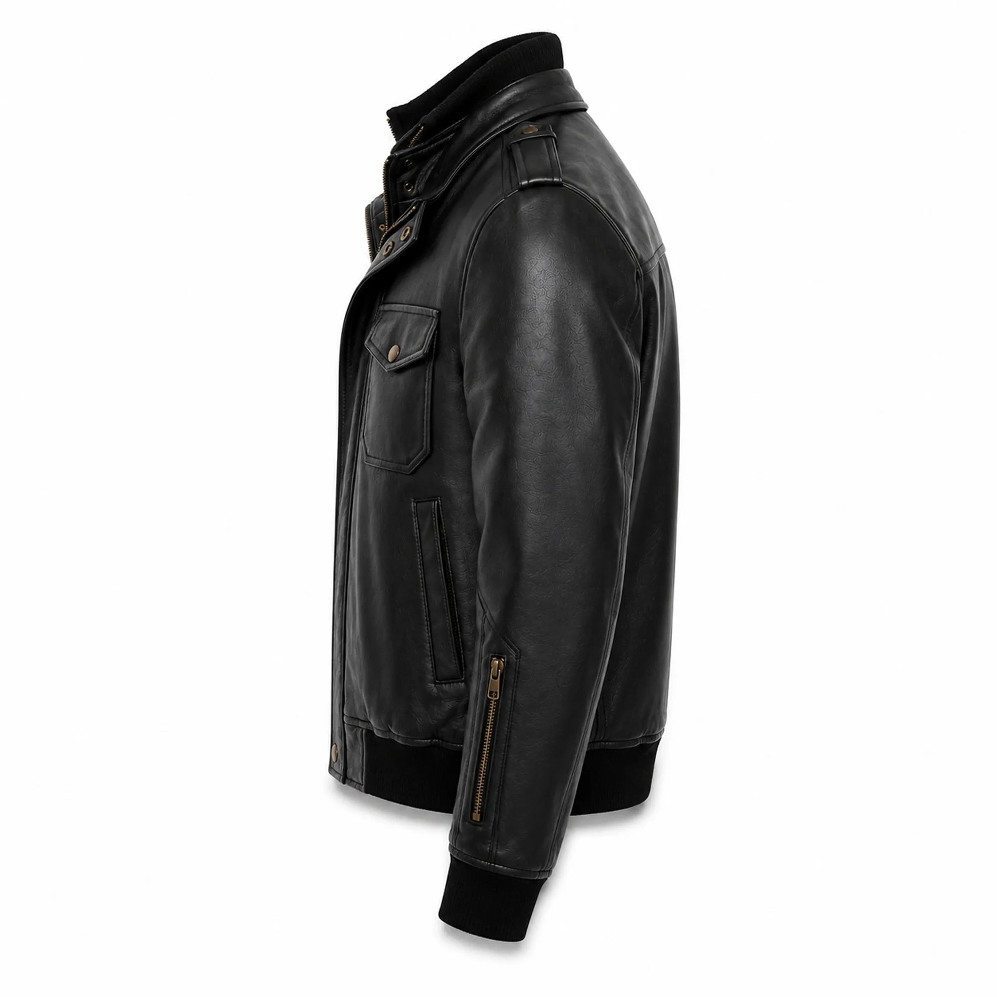 Men's black streetwear bomber jacket – RXD Leather