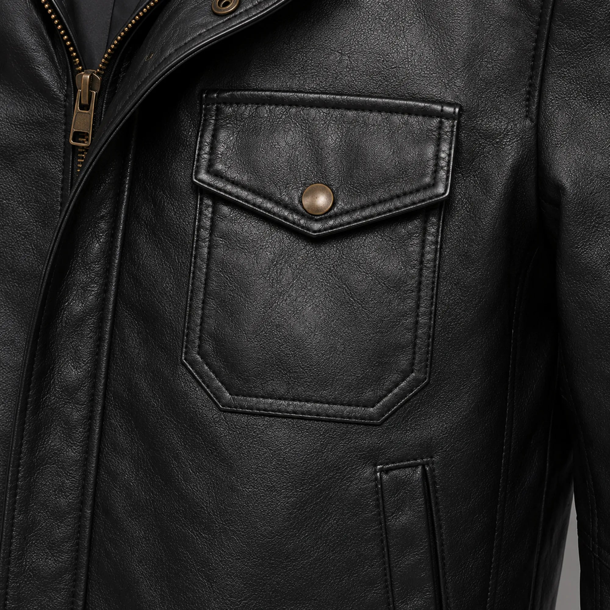 Men's black ribbed bomber jacket back – RXD Leather