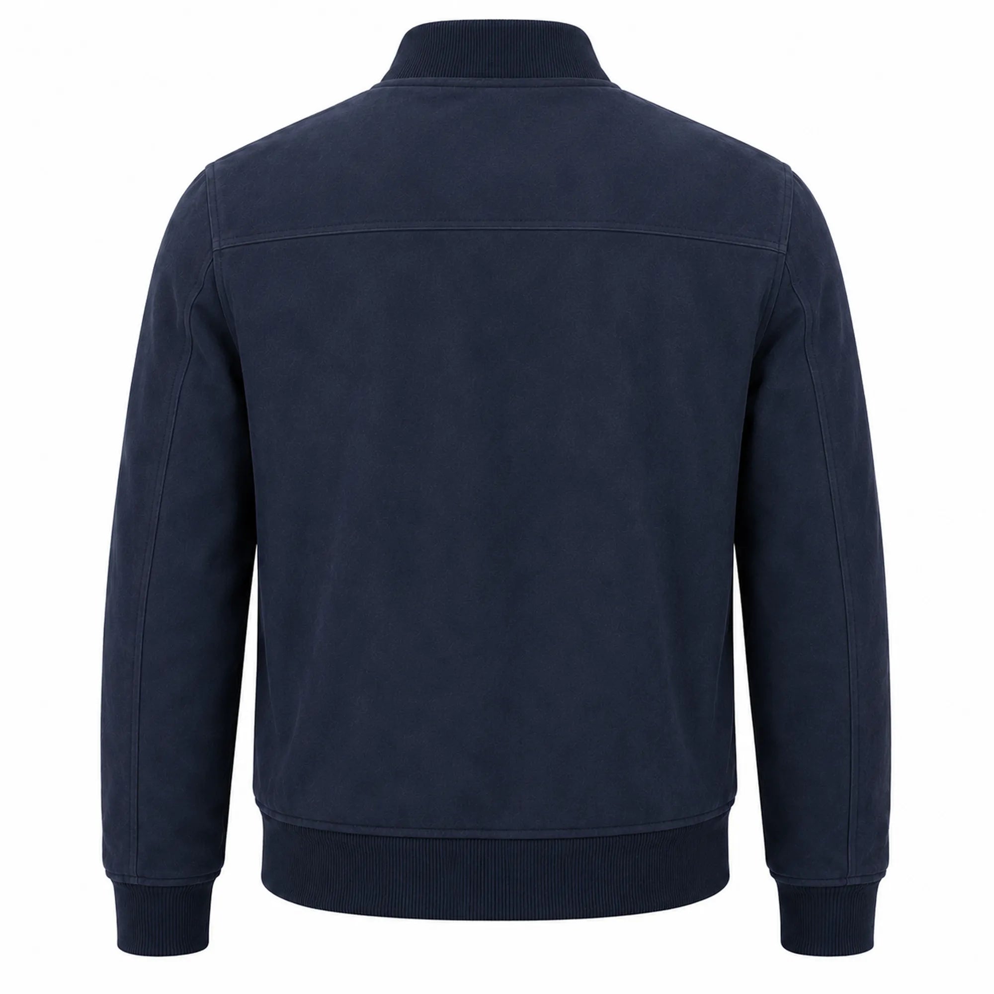 Men's blue suede bomber jacket styled – RXD Leather