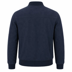 Men's blue suede bomber jacket styled – RXD Leather