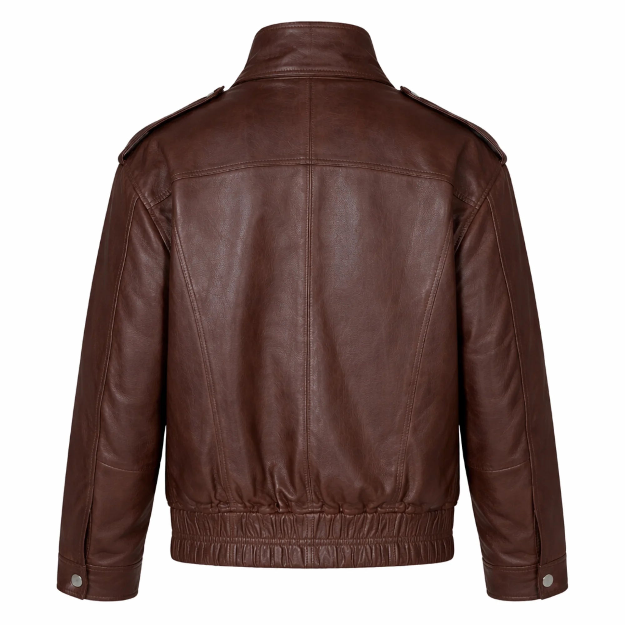 Men's brown bomber jacket with elasticated waistband – RXD Leather