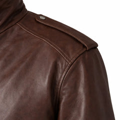 Men's brown aviator bomber jacket styled – RXD Leather