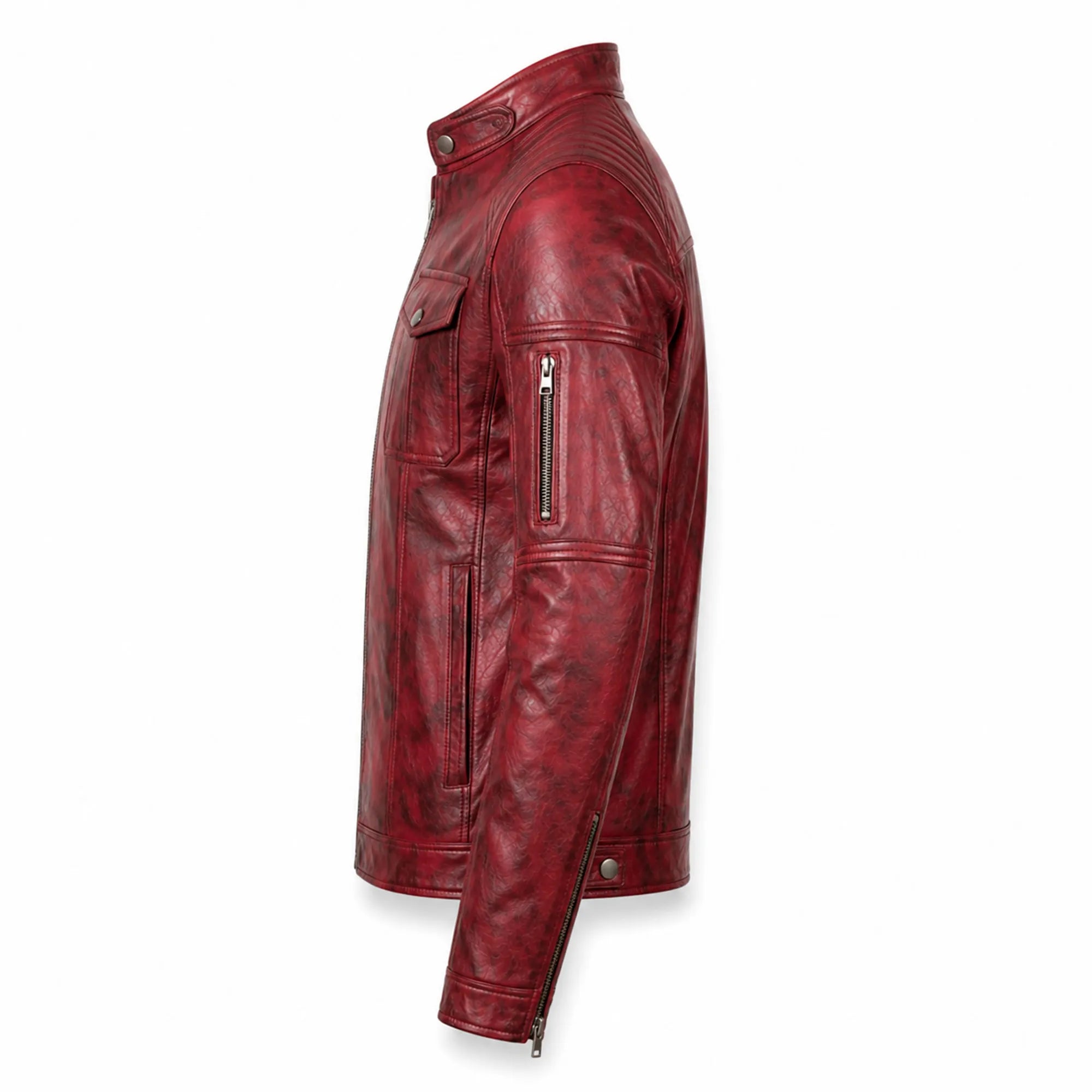 Men's burnished burgundy aviator jacket – RXD Leather