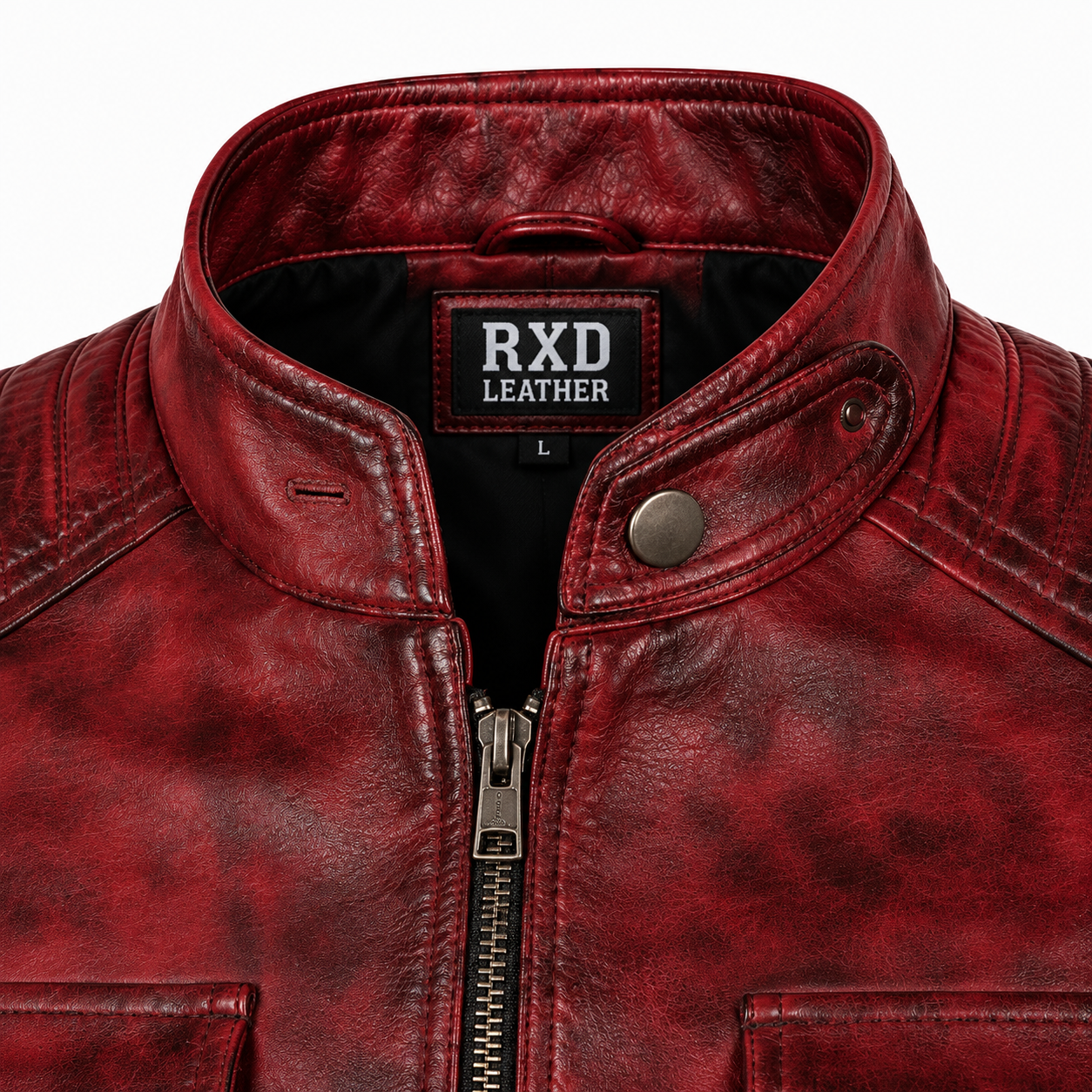 Men's burgundy aviator jacket styled – RXD Leather