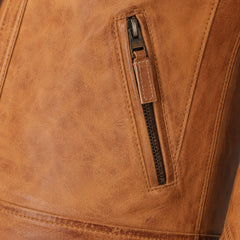 Men's camel aviator jacket styled – RXD Leather