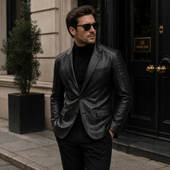 Men's custom fit leather blazer – RXD Leather