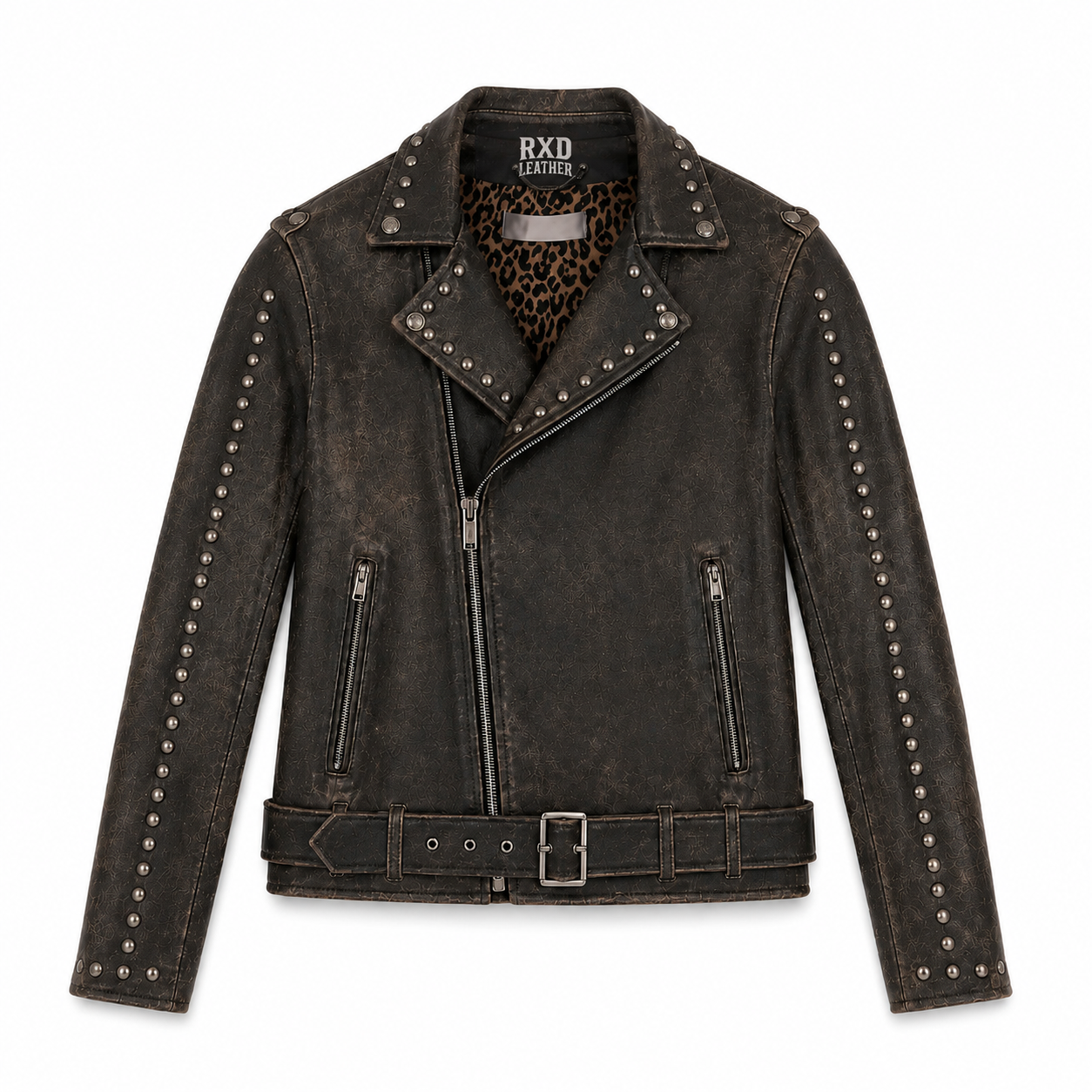 Men's fine grain distressed lambskin leather jacket – RXD Leather