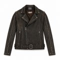 Men's fine grain distressed lambskin leather jacket – RXD Leather