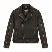 Men's fine grain distressed lambskin leather jacket – RXD Leather