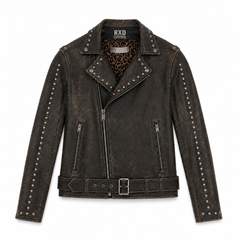 Men's fine grain distressed lambskin leather jacket – RXD Leather