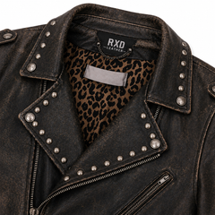 Men's distressed lambskin jacket styled – RXD Leather