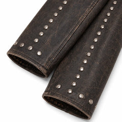 Men's fine grain distressed lambskin jacket detail – RXD Leather
