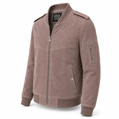 Men's retro goat suede bomber jacket – RXD Leather