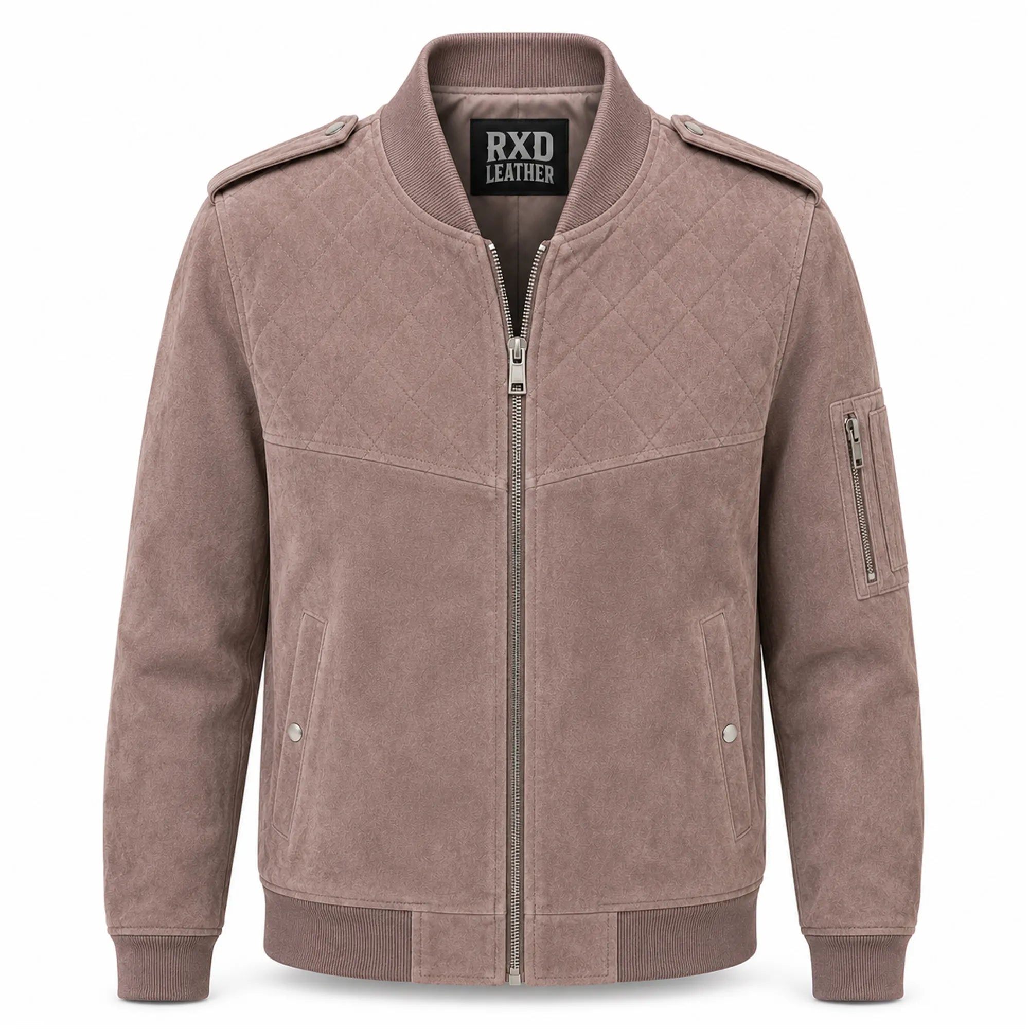 Men's goat suede leather MA-1 retro bomber jacket – RXD Leather