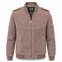 Men's goat suede leather MA-1 retro bomber jacket – RXD Leather