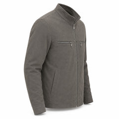 Men's grey genuine suede casual jacket – RXD Leather