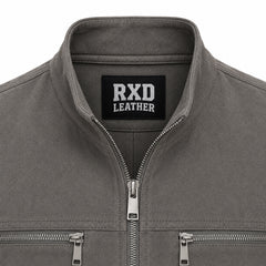 Men's grey suede leather coat – RXD Leather