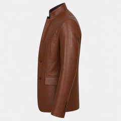 Men's brown leather business blazer – RXD Leather