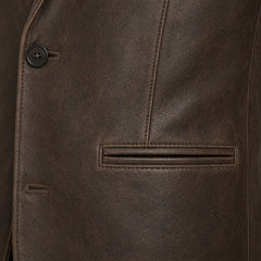 Men's western leather blazer back – RXD Leather