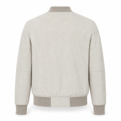 Men's blue suede bomber with cashmere lining – RXD Leather