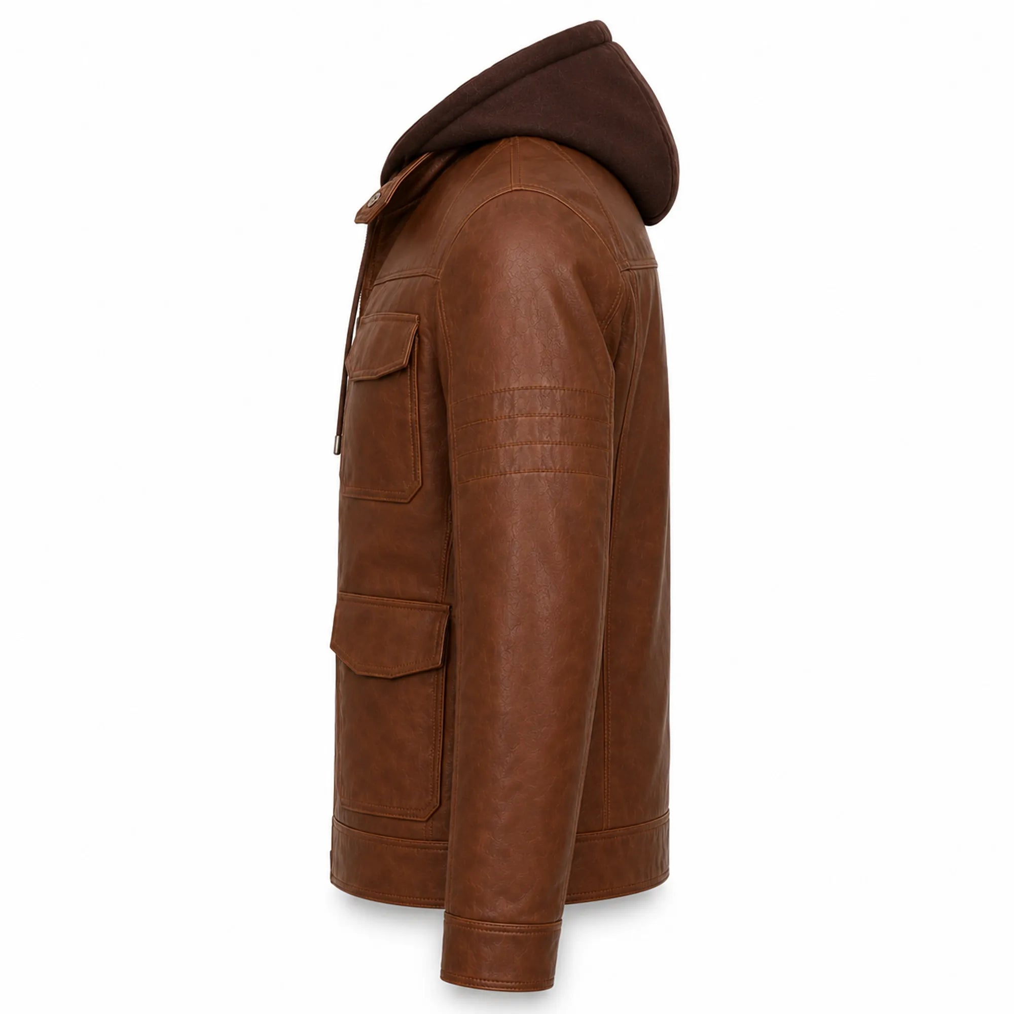 Men's brown quilted leather biker jacket – RXD Leather