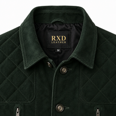 Men's green suede blazer styled – RXD Leather