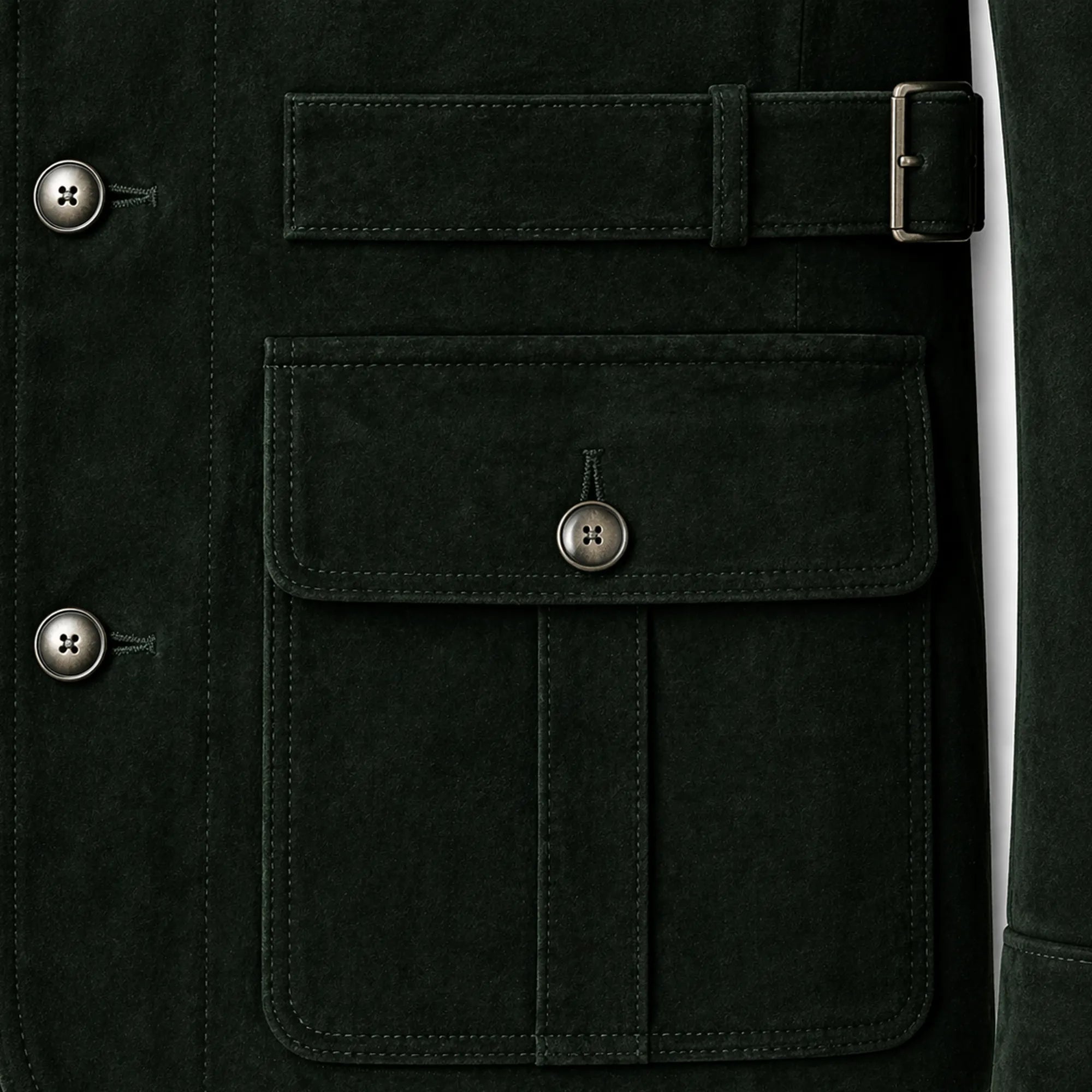 Men's green suede blazer with soft lining – RXD Leather