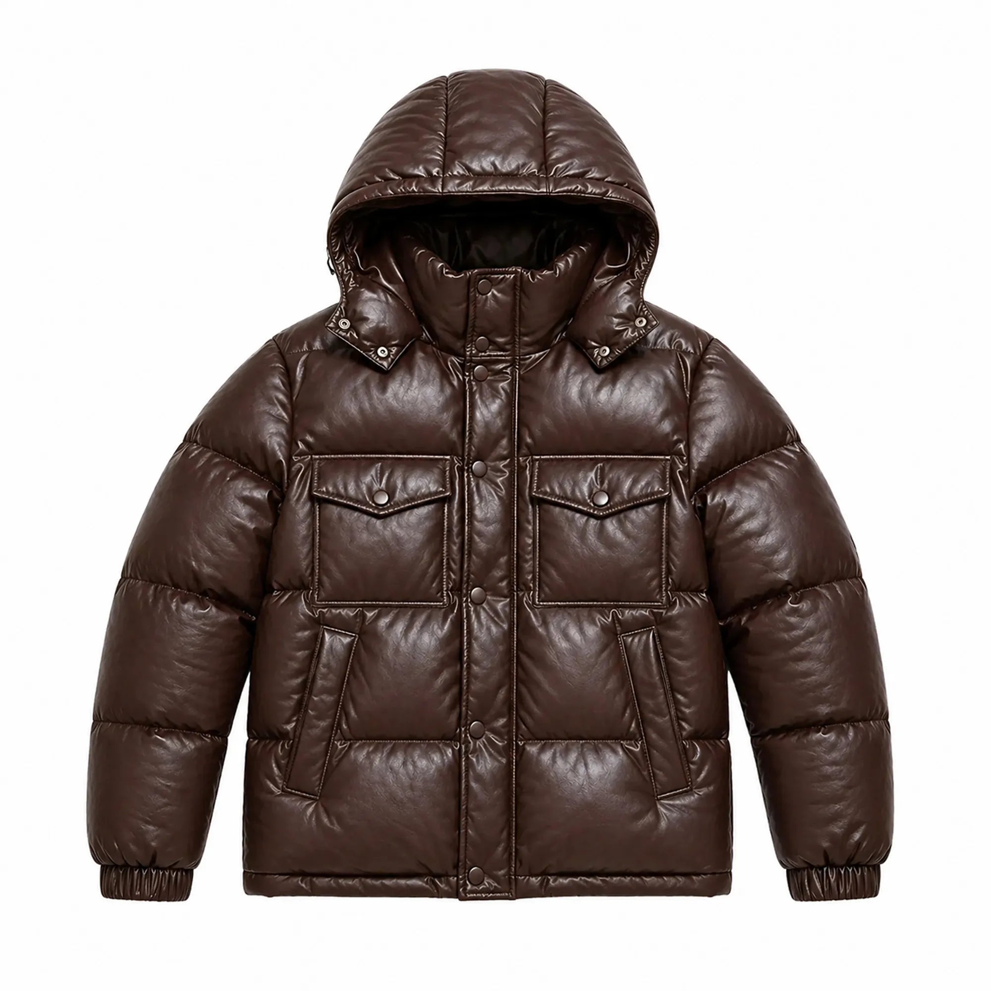 Men's sheep leather hooded puffer jacket – RXD Leather
