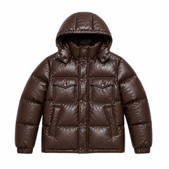 Men's sheep leather hooded puffer jacket – RXD Leather