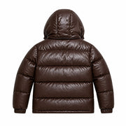 Men's handmade leather winter puffer coat – RXD Leather