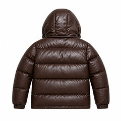 Men's handmade leather winter puffer coat – RXD Leather