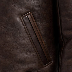 Men's Sheepskin RAF Shearling Aviator Leather Jacket Winter Coat Style -RXD Leather 0074