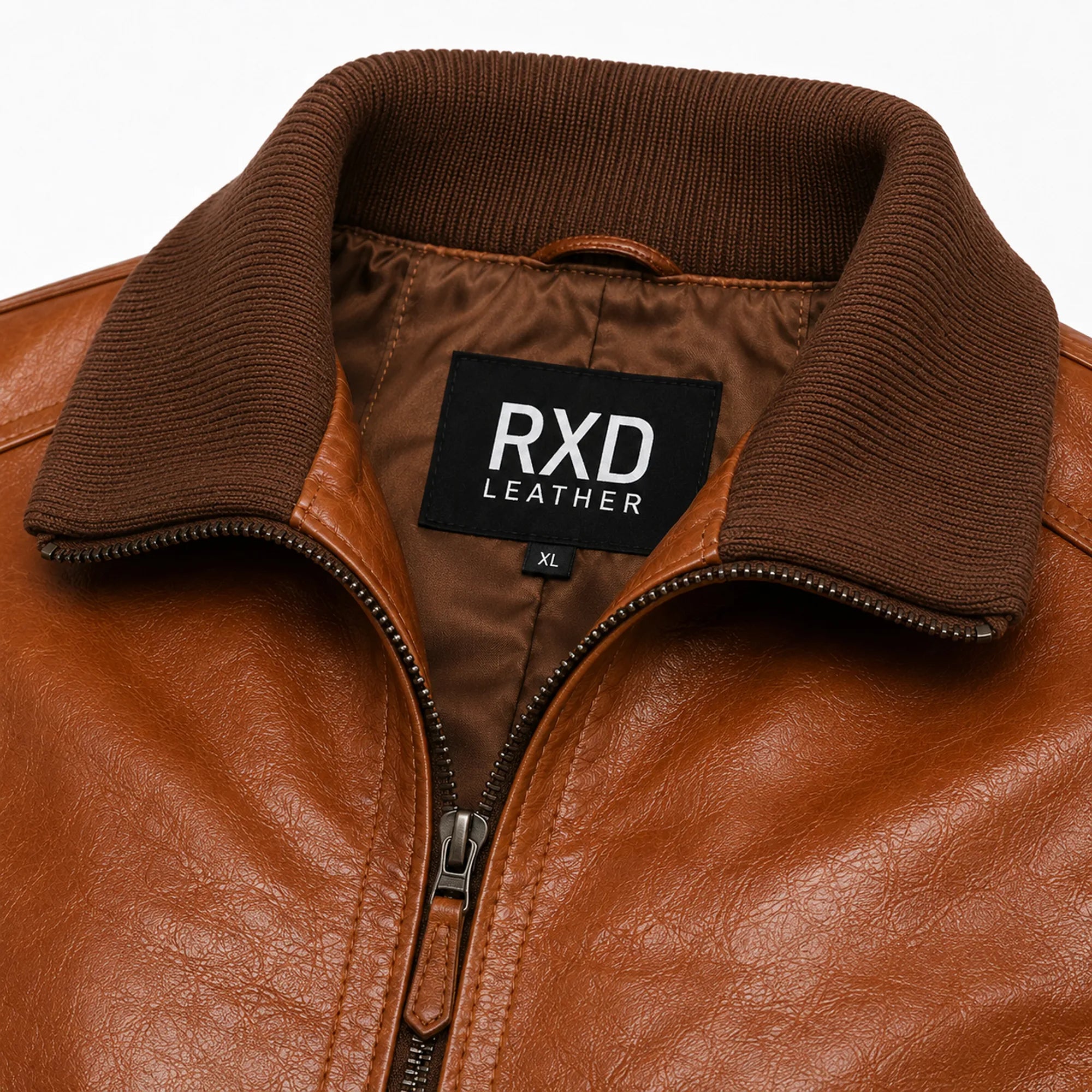 Men's shining brown biker jacket styled – RXD Leather